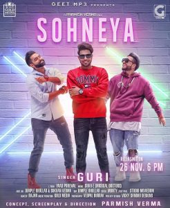 Sohneya Lyrics - Guri | New Punjabi Song